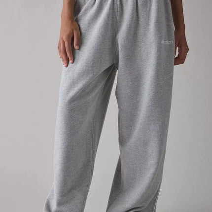 Pink Embroidered Casual Pants for Women