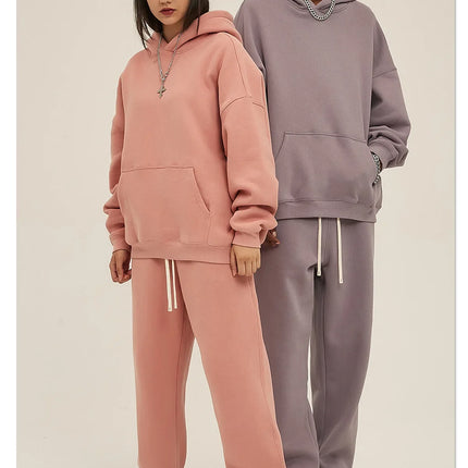 Men’s Plush Hoodie & Wide Leg Jog Set