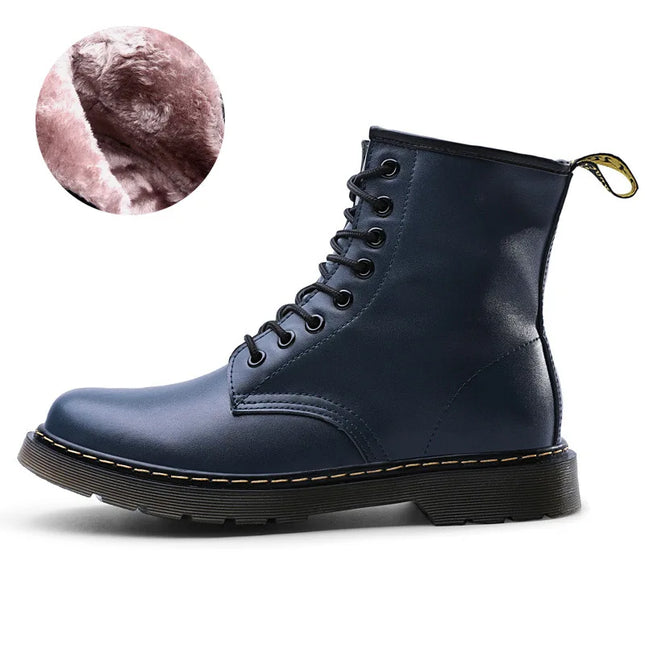 Men’s Fleece-Lined Leather Winter Chelsea Work Boots