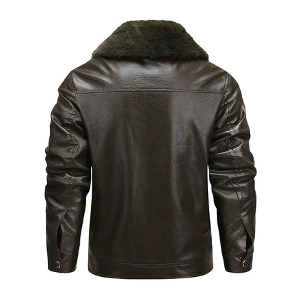 Men’s Fleece-Lined Biker Jacket