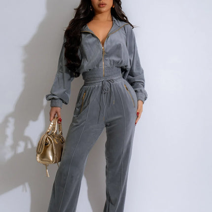 Women’s Velvet 2-Piece Tracksuit