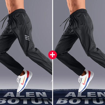 Lightweight Men’s Ice Silk Quick-Dry Straight-Leg Sweatpants
