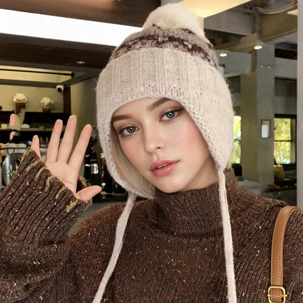 Fashionable Women's Winter Beanie with Pom-Pom
