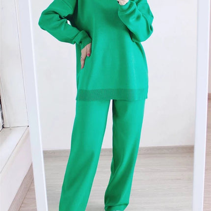 Women’s Knit Turtleneck Tracksuit Set