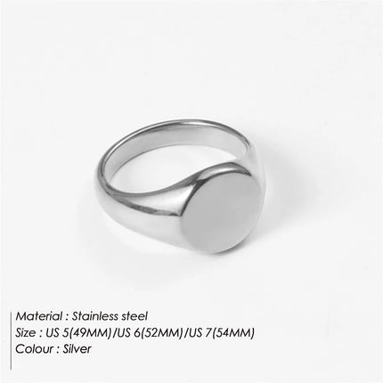 Minimalist Round Ring Gold  Colour Plated Women's Rings for Parties and Festivals
