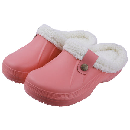 Fuzzy EVA Clogs Unisex – Waterproof Warm Plush Winter House & Garden Slippers
