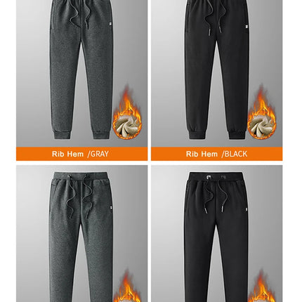 Men’s Fleece-Lined Joggers with Zip Pockets