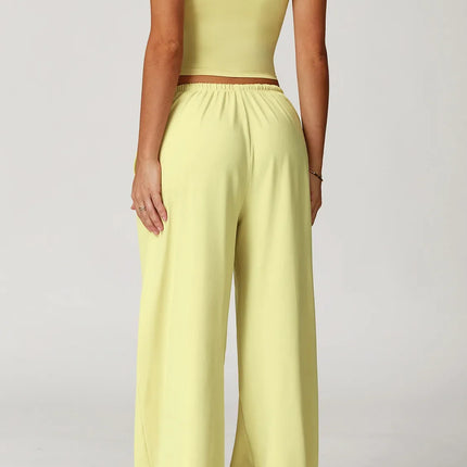 Women’s Hollow-Back Tank & High-Waist Drawstring Pants