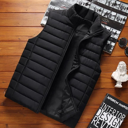 Men’s Cotton-Padded Sleeveless Vest