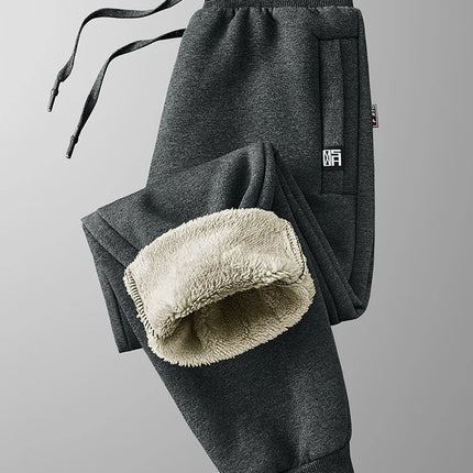 Men’s Fleece-Lined Joggers with Zip Pockets