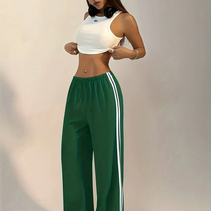 Women’s Casual Long Solid-Color Trousers