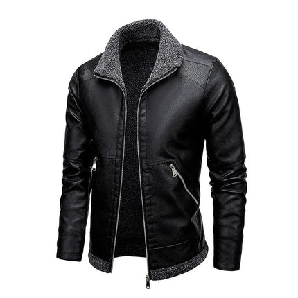 Men’s Slim High-Quality PU Leather Motorcycle Jacket