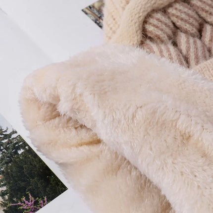 Plush Fur-Lined Pompom Hat