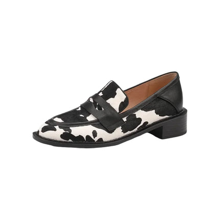 Slip-On Moccasins with Block Heel