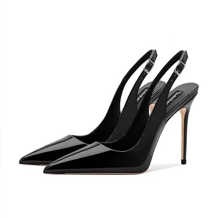 Metallic Strappy Stiletto Sandals – Glamour & Shine