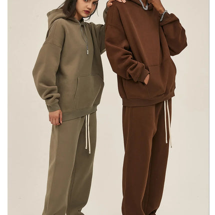 Men’s Plush Hoodie & Wide Leg Jog Set