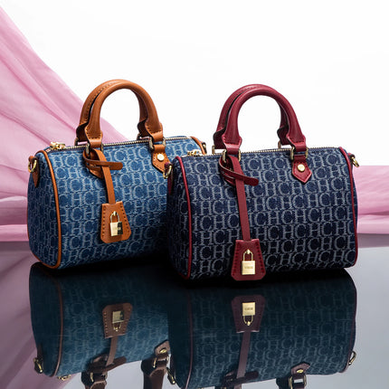 Cowboy Spliced Pillow Shoulder Bag - Women's Handbag