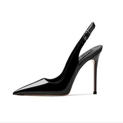 Metallic Strappy Stiletto Sandals – Glamour & Shine