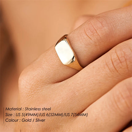Minimalist Round Ring Gold  Colour Plated Women's Rings for Parties and Festivals