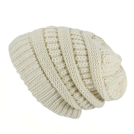 Satin-Lined Knitted Beanie Hat