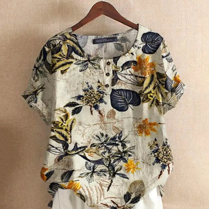 ZANZEA Floral Cotton Tunic – Summer Casual Caftan Top
