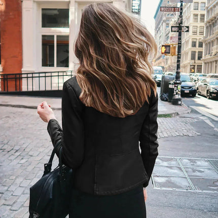 Women’s Zip-Up Jacket – Slim Fit with Smooth Sleek Finish