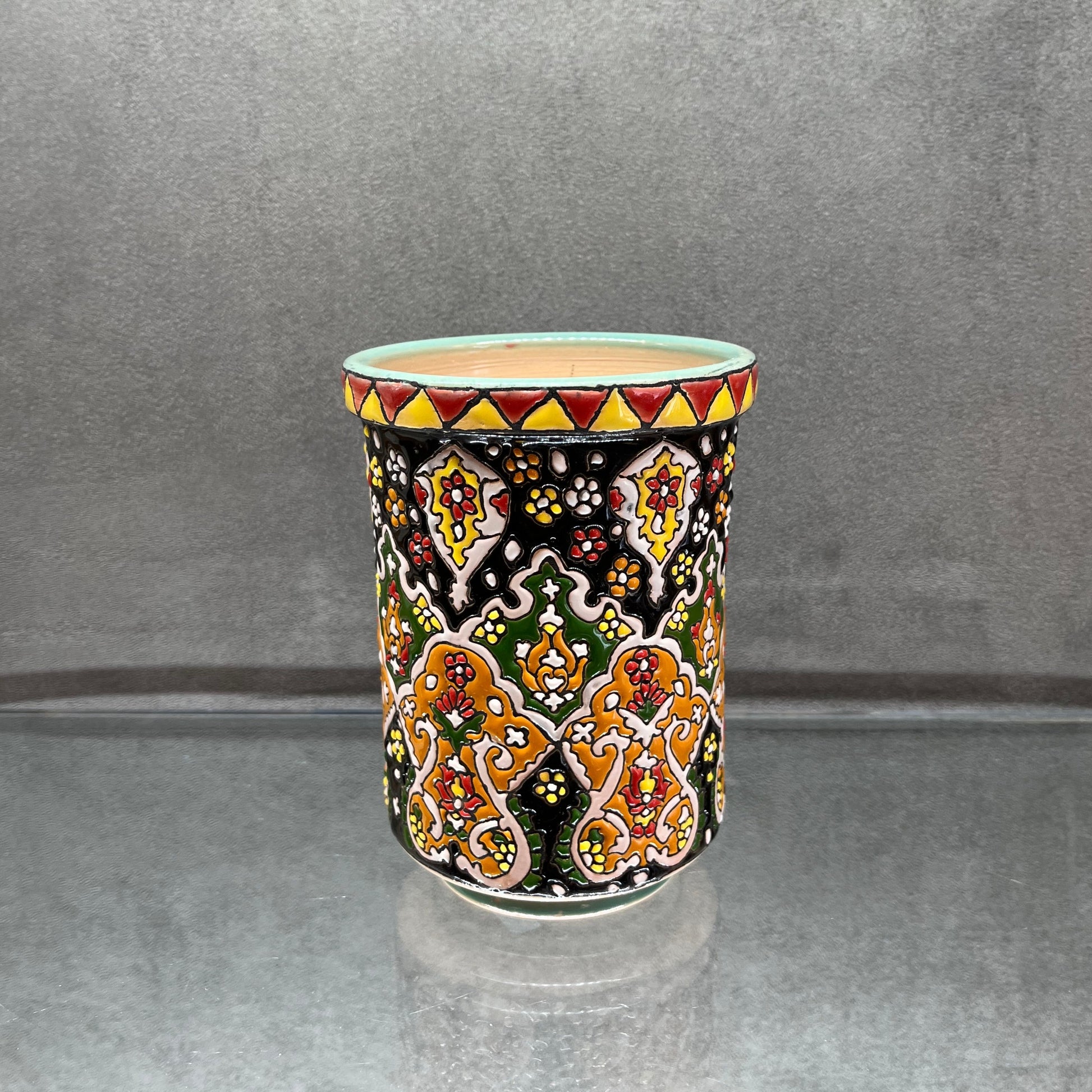 Minakari Cylinder Vase - HighTouch 
