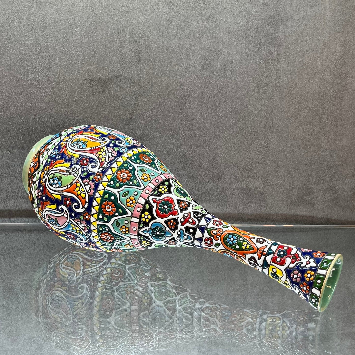 Minakari Bottle Neck Vase - HighTouch 