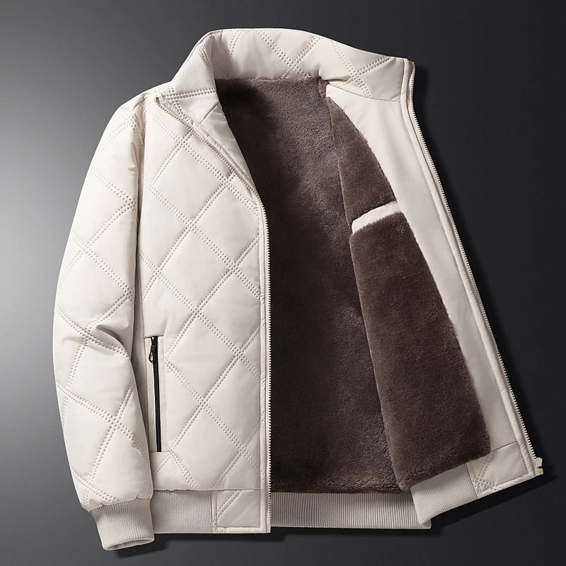 Men's Fleece Lined Quilted Winter Jacket
