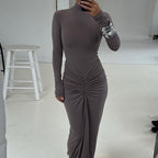 Pleated Waist Dress UK-HighTouch