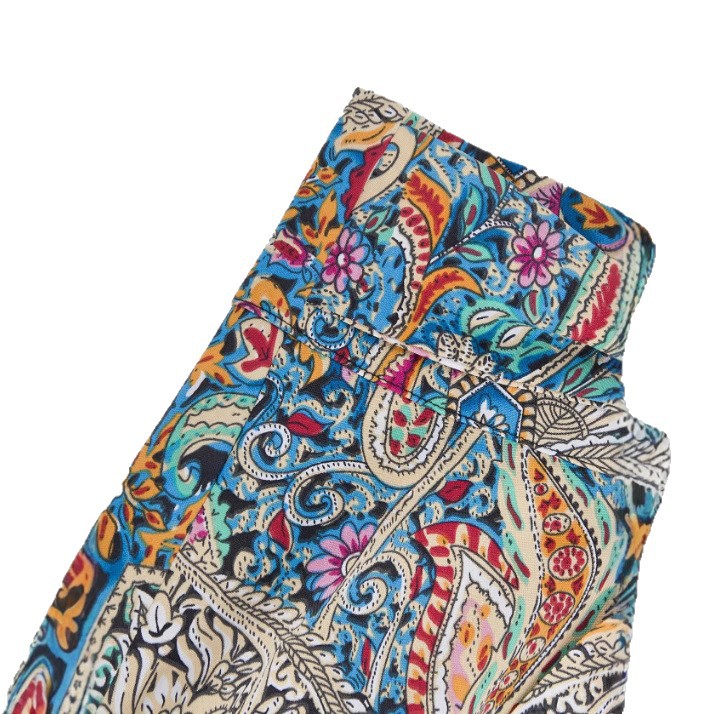 Bohemian Linen Floral Print Dress For Women-HighTouch