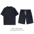 Summer Short Sleeve Cotton Casual Wear T-Shirt & Shorts Set-HighTouch
