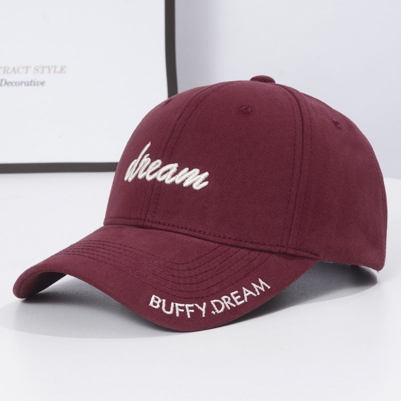 Korean Version Fashion Letter Embroidery Sun-Proof Peaked Cap-HighTouch