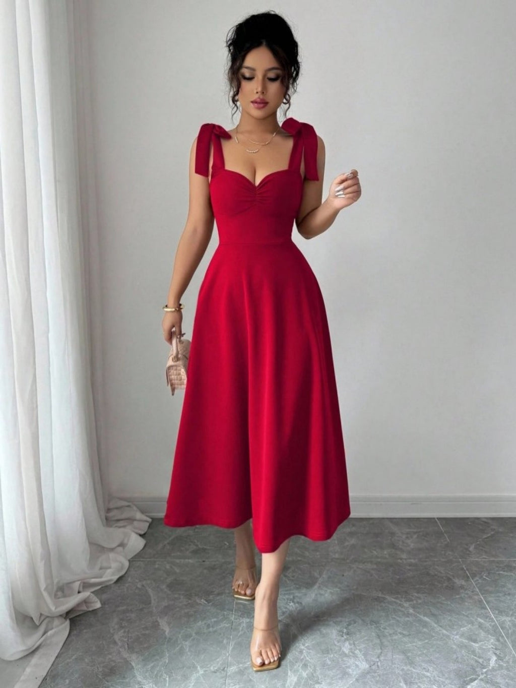 Women's Sleeveless Maxi Dress – Mid-Rise Solid Color Collection-HighTouch
