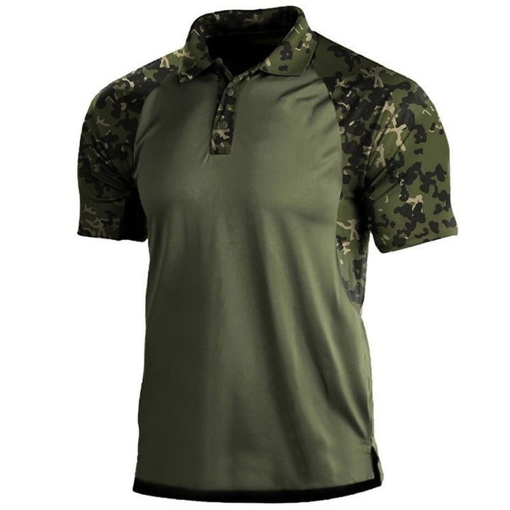 Polo Shirt Lapel Zipper Short-sleeved T-shirt Men-HighTouch