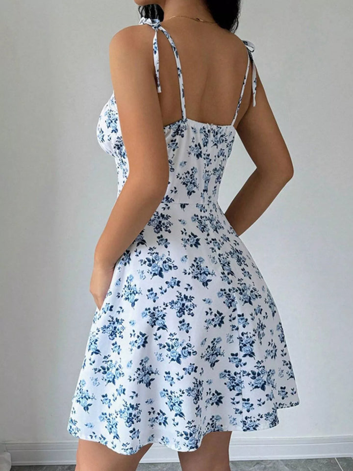 Wildflower Tie-Strap Mini Dress