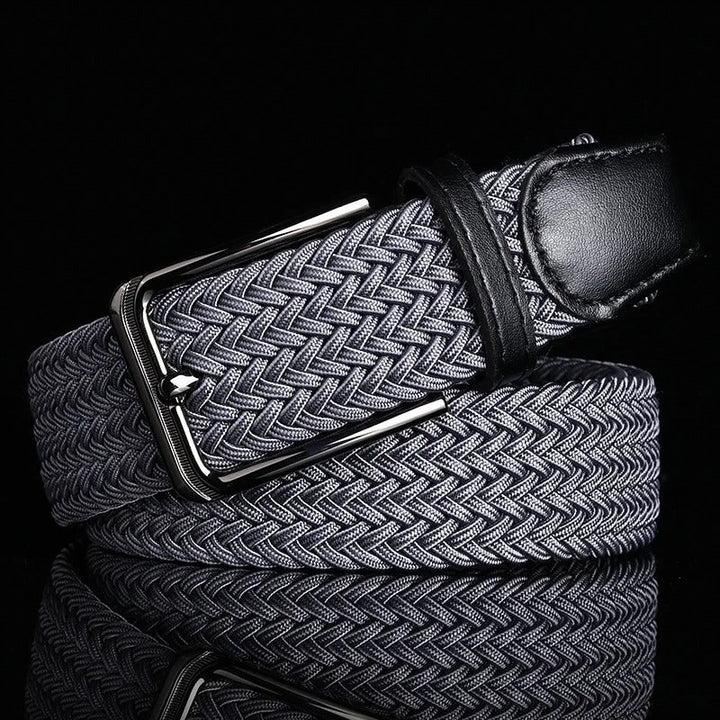 Men's Braided Leather Belt with Cowhide