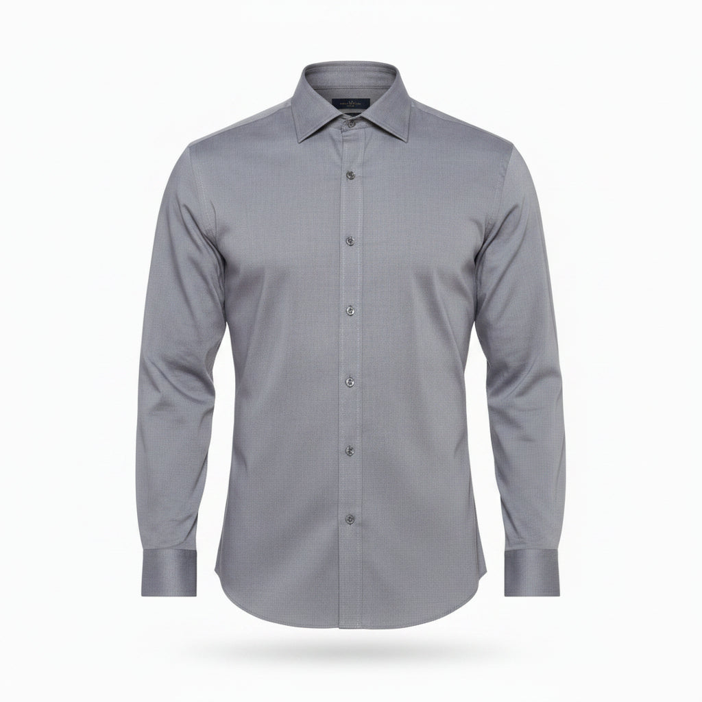 Men’s Slim Fit Long Sleeve Shirt – Comfortable Stretch Cotton-HighTouch
