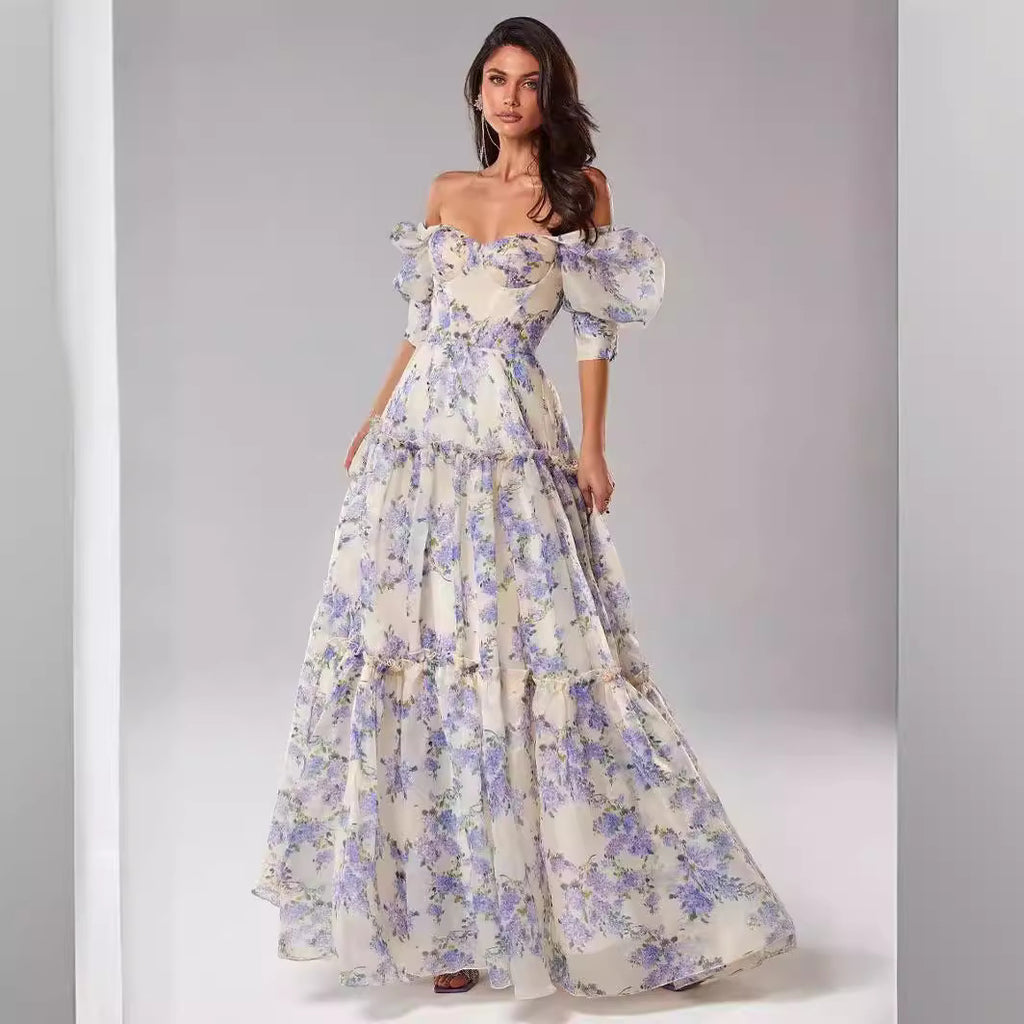Women's Fashion Temperament Night Dew Shoulder Dress-HighTouch