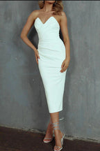 Women's Sleeveless Slit Solid Color Dress-HighTouch