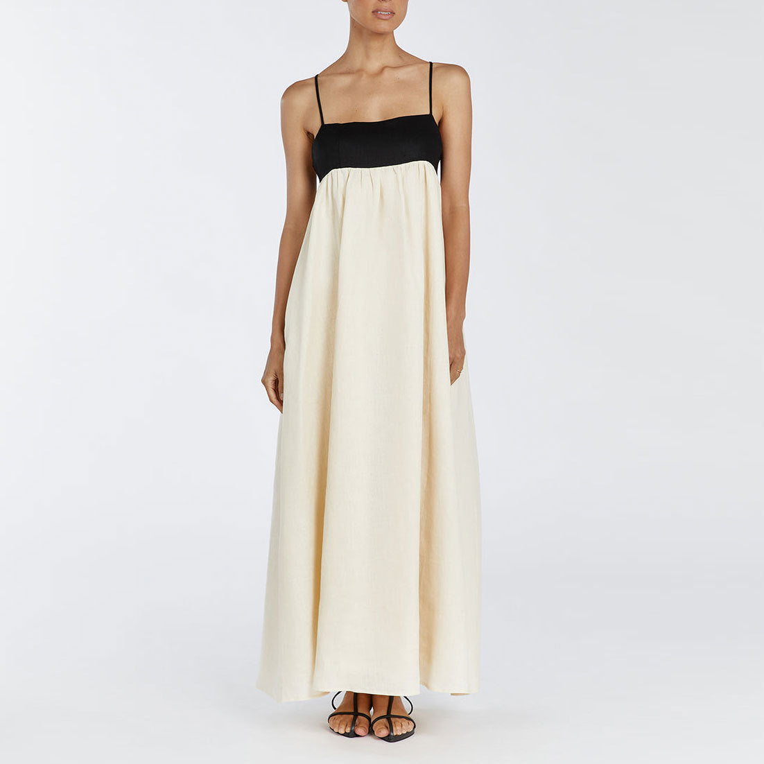 Women's Casual Cotton Linen Sleeveless Dress-HighTouch