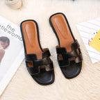 H Design Sandal – Premium Faux Leather Slip-On Sandals-HighTouch