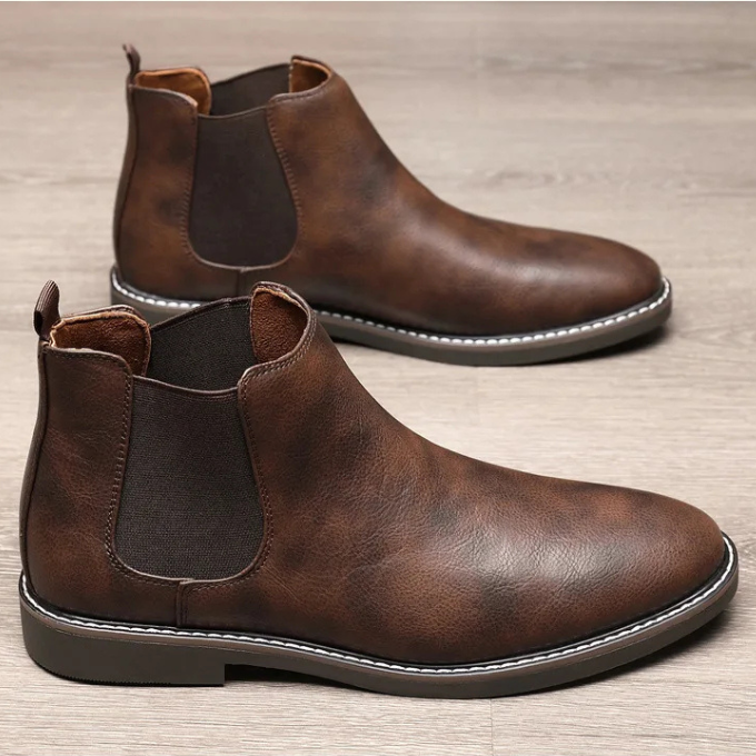 Men's Leather Chelsea Boots Ankle Dress Boots