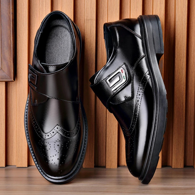 Men's Full-Grain Leather Slip-On Dress Shoes