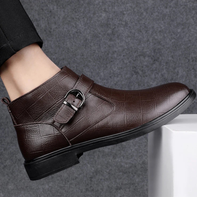 Men's Leather Zip Boots – Braxton
