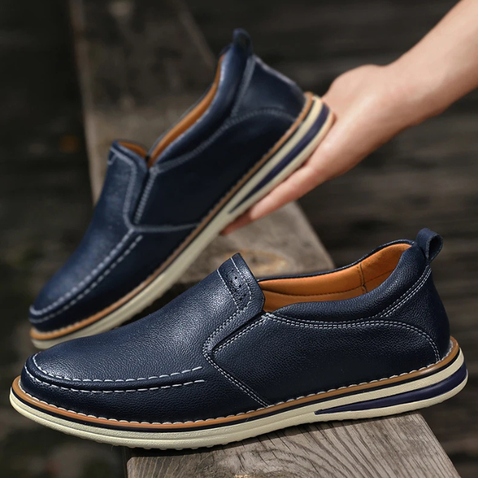 Men's Leather Moccasin Loafers – Cooper
