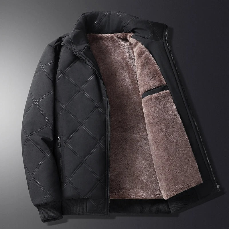 Men's Fleece Lined Quilted Winter Jacket