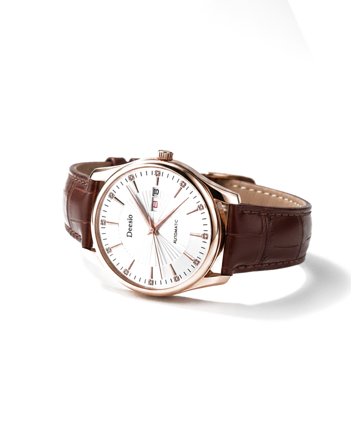 Men's Leather Watch – Deesio Classic Chronograph