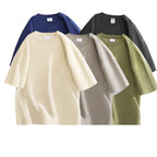 Drop-Shoulder Cotton Tee Men's Heavy T-Shirt-HighTouch