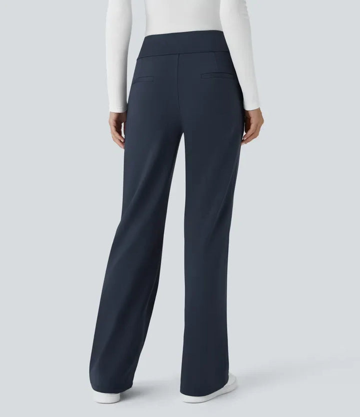 Halara Flex DayStretch Mid Rise Side Zipper Pocket Work Flare Pants